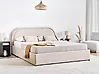 Ottoman Bed QUILLIEN Chenille Light Beige 160 x 200 cm (EU King Size)