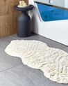 Tapete de casa de banho em algodão creme 150 x 60 cm CANBAR_917238
