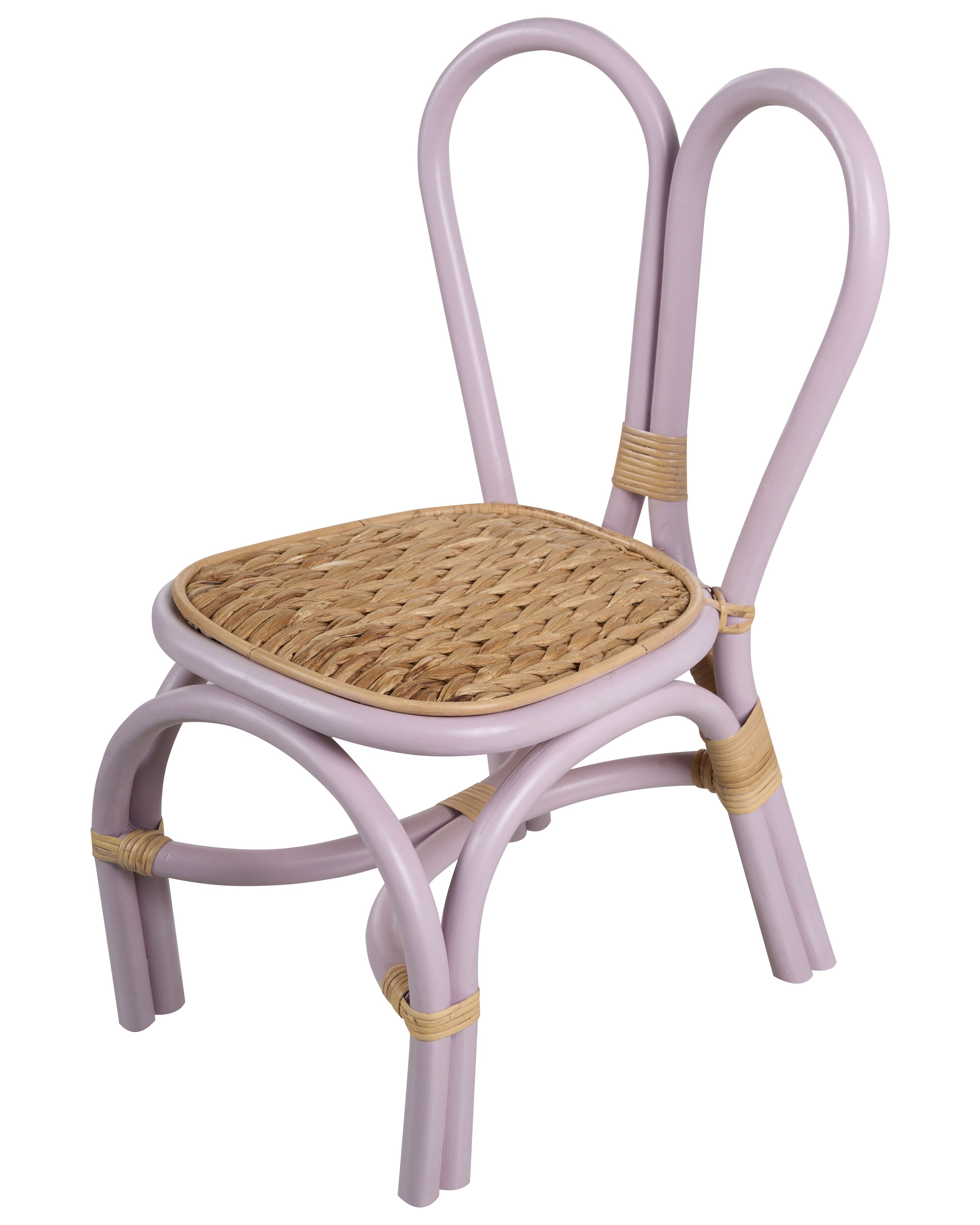 Kids Chair DESIMI Rattan Violet | Beliani.co.uk