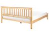Łóżko drewniane 180 x 200 cm naturalne jasne drewno MAYENNE_906714