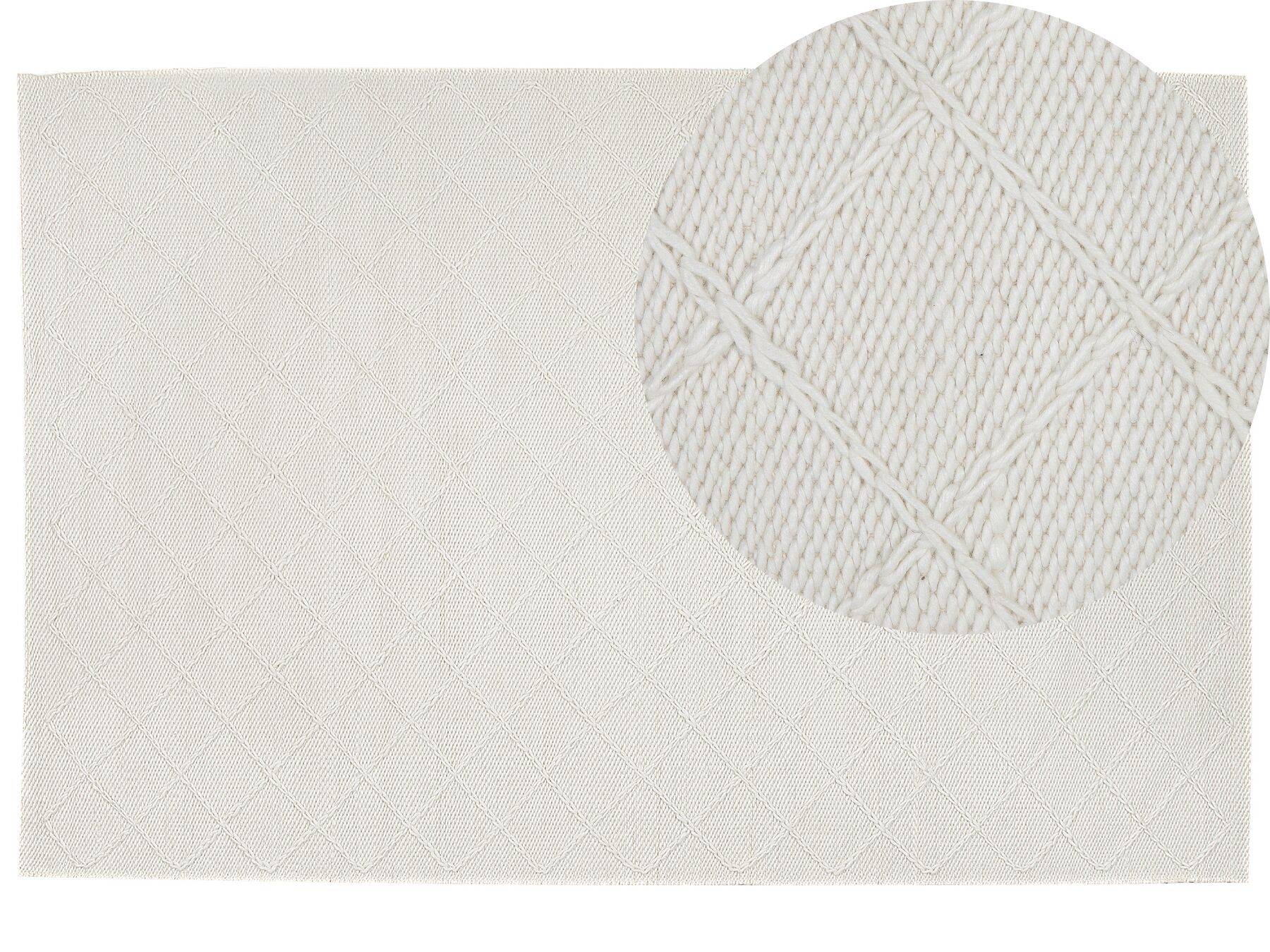 Vlněný špinavě bílý koberec 160 x 230 cm ELLEK_802975