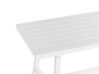 Salon de jardin 6 places en aluminium blanc avec coussins vert CASTELLA/FRATTE_929854