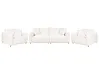 Living Room Set 5 Seater JUBEK Fabric Off-White