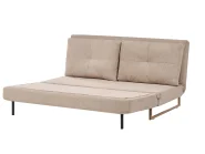 Sofa Bed 3 Seater JERSLEV Fabric Light Brown_1012730