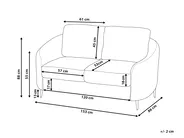 Sofa 2 Seater TROSA Fabric Light Grey_852364