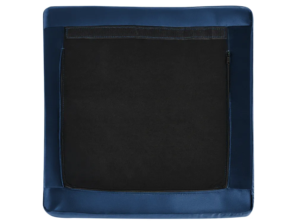 Modular Corner Sofa 4 Seater EVJA with Ottoman Velvet Navy Blue Right Hand_859980
