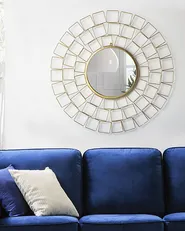 Wall Mirror LABRIT 90 cm 90 cm Metal Gold_819201