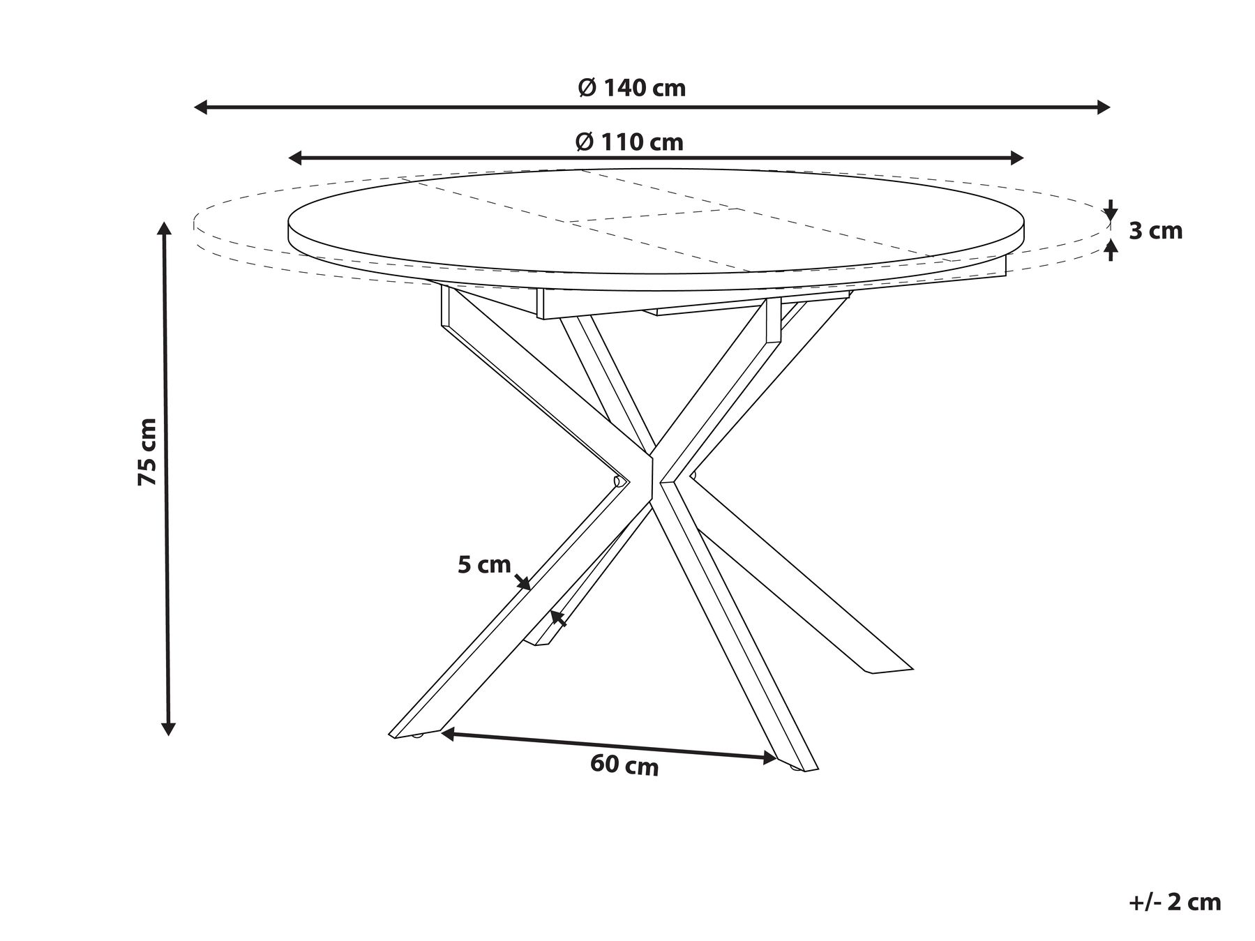 Extending Dining Table 110/140 x 110 cm Dark Wood and Black FRIONA _961994 Extending Dining Table 110/140 x 110 cm Dark Wood and Black FRIONA _961994
