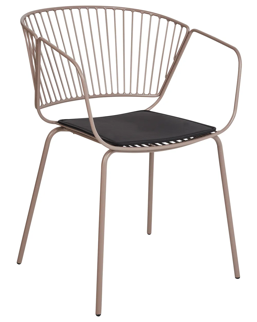 Set of 2 Dining Chairs RIGBY Metal Beige_907865
