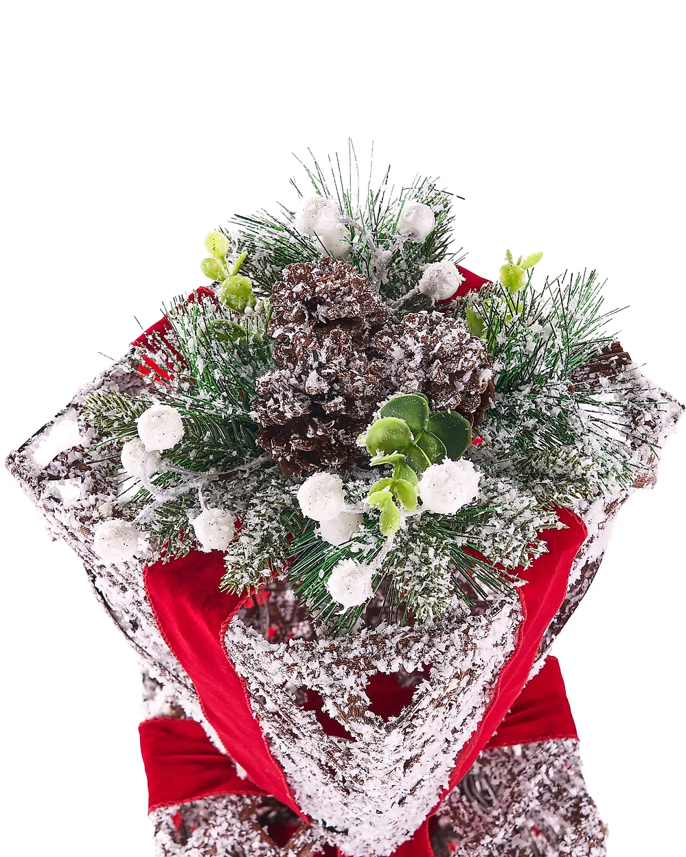 Decoración de Navidad LED HUMPPILA 87 cm Regalos de Navidad Blanco_1177966