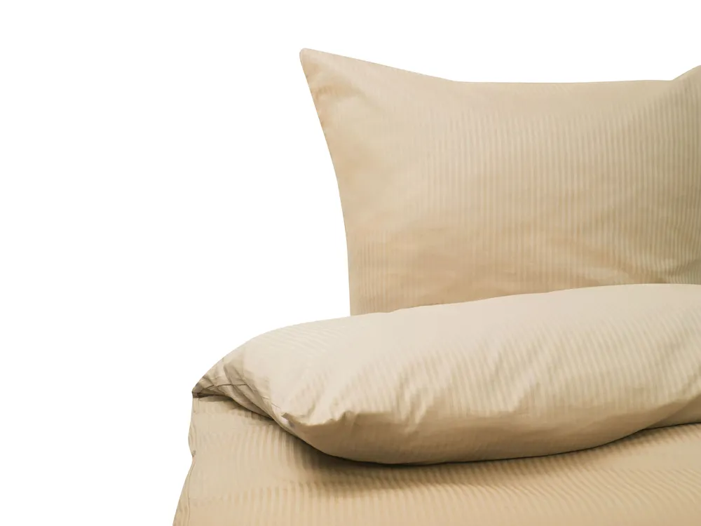 Dekbedovertrekset AVONDALE 135 x 200 cm Katoen-satijn Beige_902716