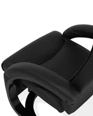 Recliner Chair MIGHT with Footrest Faux Leather Black_709347