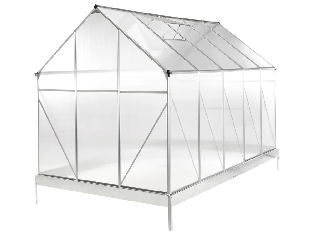 Garden Greenhouse APULIA 190 cm 315 cm Silver_1007256