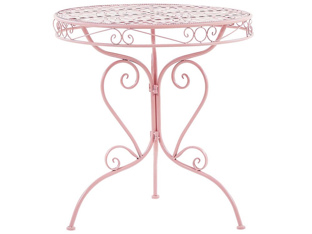 Bistrobord ALBINIA 70 cm 70 cm Metall Rosa
