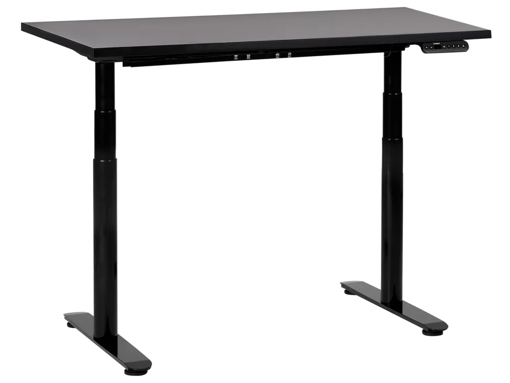 Scrivania Elettrica Regolabile In Altezza Doppio Motore 150x76 Cm Nera Con Memoria E Portabicchieri - 2