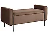 Upholstered Storage Bench LEWES Fabric Brown