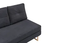 Sofa Bed 2 Seater JERSLEV Fabric Black_1012056