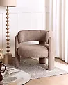 Armchair BUREA Chenille Taupe