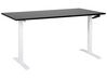 Fekete és fehér manuálisan állítható íróasztal 160 x 72 cm DESTINES_898819