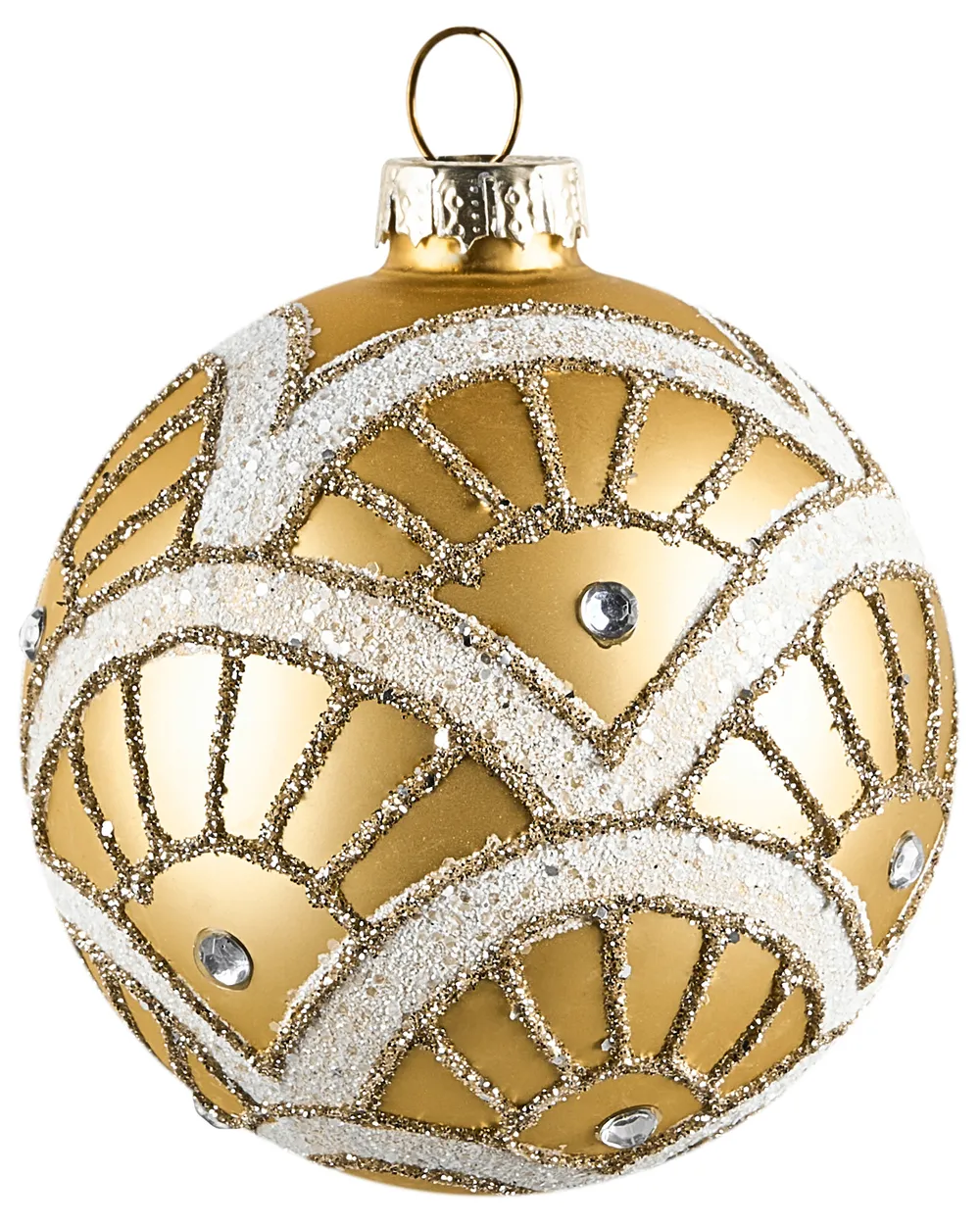 Set of 35 Baubles ICEDROP Glass Blue/ Gold_1028523