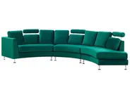 Divano semicircolare 7 posti ROTUNDE Velluto Verde scuro_793584