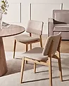 Set of 2 Dining Chairs BLANE Boucle Light Brown/ Taupe