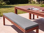 Bench Seat Pad Cushion TUSCANIA 157 x 34 cm Grey_1133338