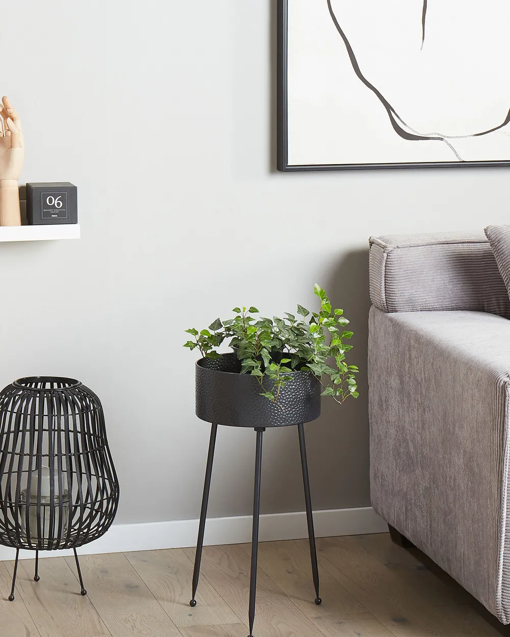 Kovový kvetináč čierny LEIKA rôzne veľkosti