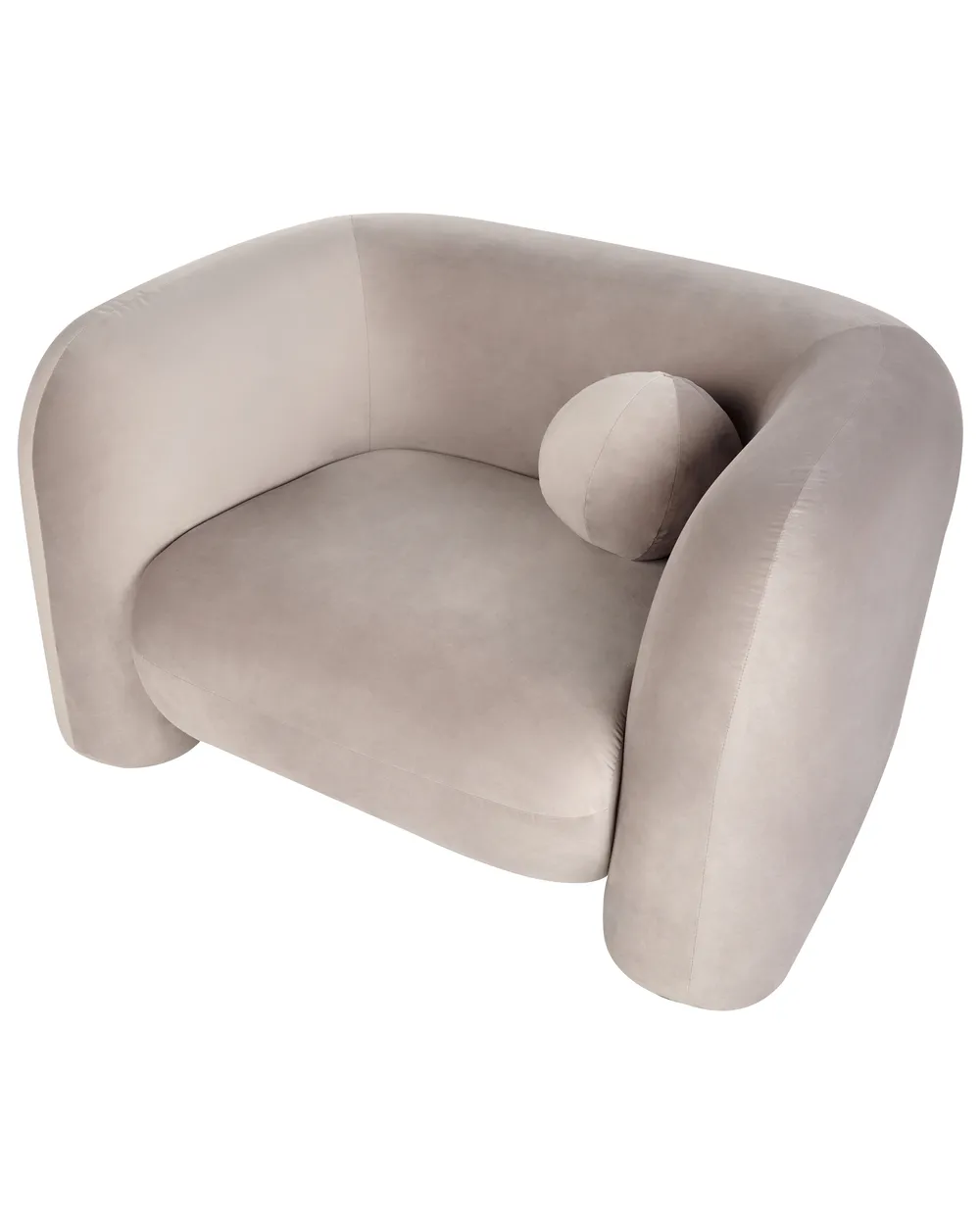 Hana - Fauteuil tapissé velours marron 75x79cm Hana - Fauteuil tapissé velours marron 75x79cm