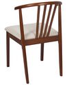  Set of 2 Wooden Dining Chairs Dark Wood CRAIG_926550