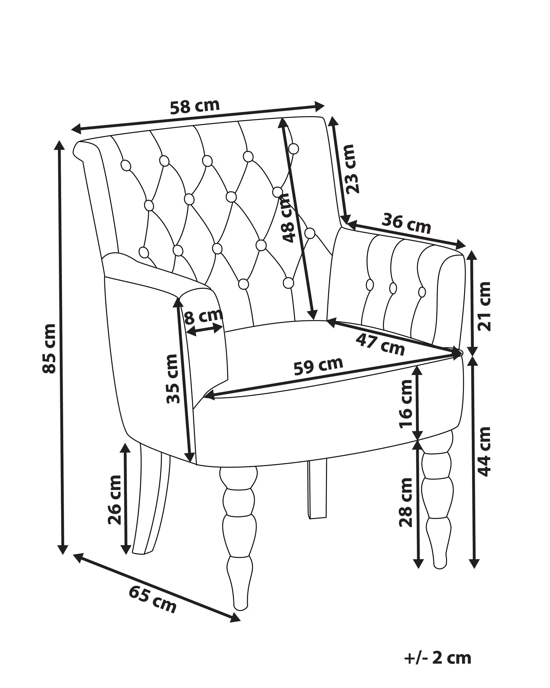 Sessel ALESUND Stoff Dunkelgrau_677097