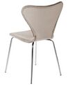 Lot de 2 chaises de salle à manger en velours taupe et argenté BOONVILLE_862246