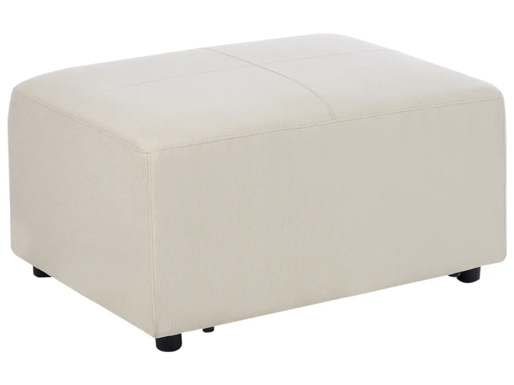 Corner Sofa 4 Seater KOHLO with Ottoman Fabric Light Beige Left Hand_945080
