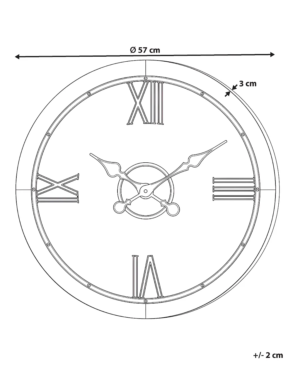 Orologio da parete ACACIO Argento/Marrone_1182579