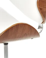 Desk Chair ROTTERDAM Faux Leather White_713244