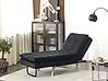 Chaise Longue LOIRET Velvet Black