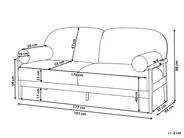 Sofa dla 3 osób PILARNE Brązowy_1159552