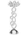 Glass Candlestick 27 cm Silver OVIEDO_722253