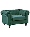 Armchair CHESTERFIELD Velvet Emerald Green