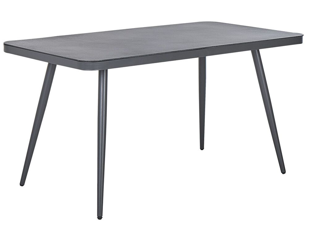 Gartentisch LIPARI 140 cm 80 cm Glas Grau