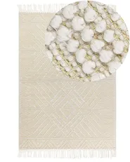 Rug MAVIKENT Beige 160 x 230 cm Wool_855581