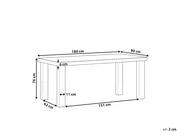 Tavolo da pranzo da giardino TARANTO 180 cm 90 cm Cemento Grigio_775984