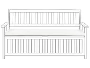 Bench Seat Pad Cushion SOVANA 148 x 45 cm Off-White_1066164