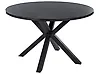 Garden Dining Table MALETTO 120 cm 120 cm Glass Black