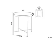 Side Table LUCEA Tempered Glass Gold_815106
