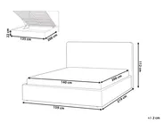 Ottoman Bed BRENON Fabric Light Beige 140 x 200 cm (EU Double)_1055964