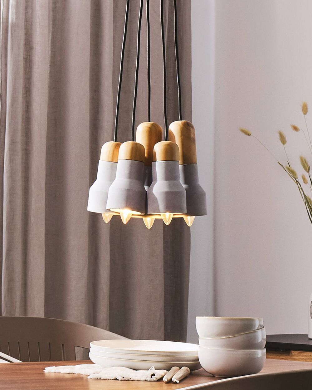 Pendant Lamp APURE Concrete Grey Beliani