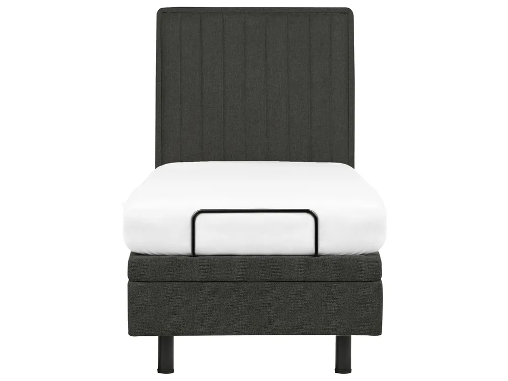 Adjustable Bed Fabric DUKE II 80 x 200 cm (EU Small Single) Dark Grey_987333