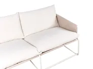 Garden Sofa Set 4 Seater PONTE Metal Light Beige_1013457