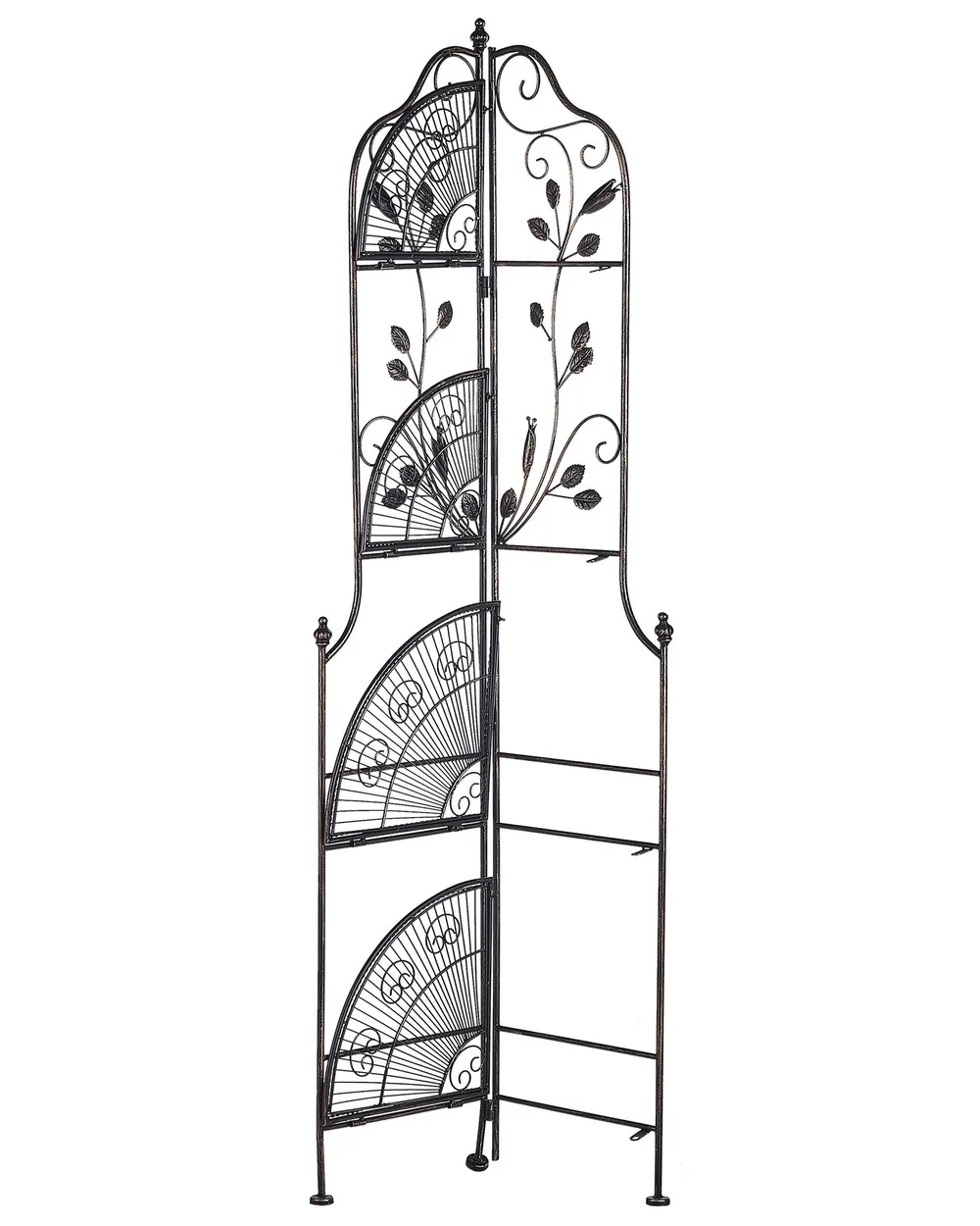 Regał narożny SIDERNO 35 cm 158 cm Metal Czarny_791374